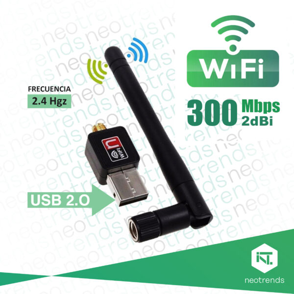 Adaptador Antena Usb Wifi Mini St-wi1 300 Mbps Plug & Play