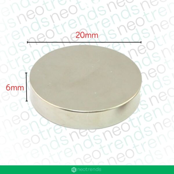 Imanes Iman De Neodimio Super Potencia 20x6 Mm