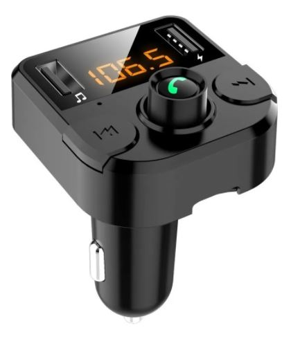 Transmisor FM Bluetooth para Coche, el transmisor FM inalámbrico Receptor  de Radio con Cargador USB Dual y Tipo C, Reproductor de música Compatible  con Unidad Flash USB y Tarjeta TF - Autoradios 