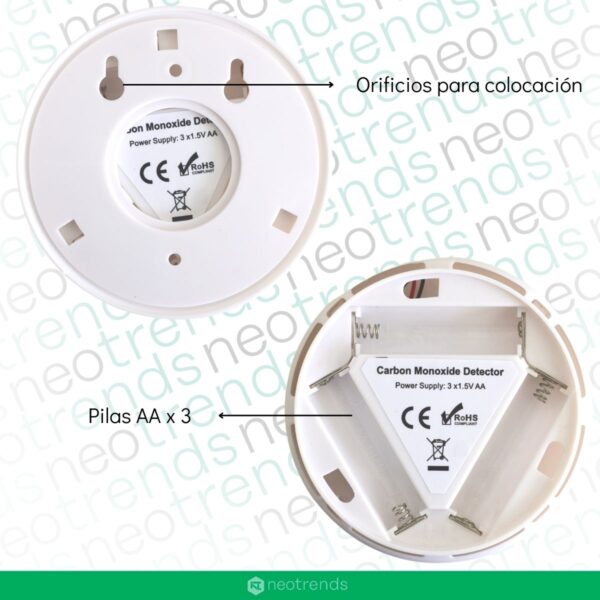 Alarma Detector De Monóxido De Carbono Autónomo Digital