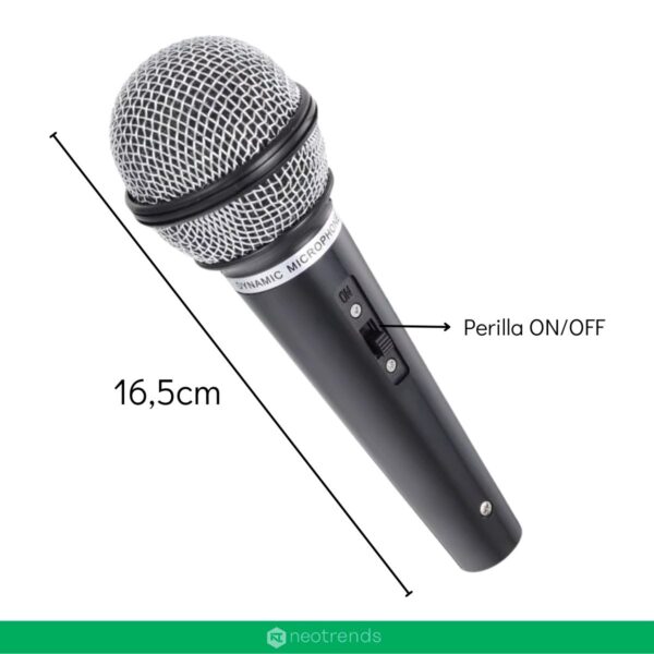 Micrófono Karaoke Dinámico Cable Plug 6.3mm
