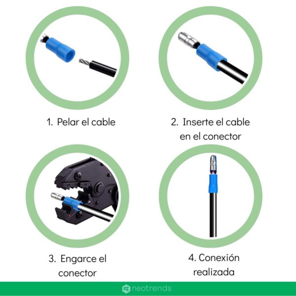 Kit Conectores Bala Sin Soldadura Hembra Macho 200