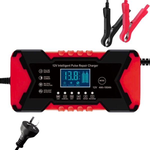 Cargador De Batería Inteligente Auto Moto 12v Dc, 5-6a