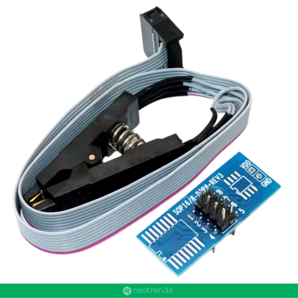Pinza Para Programador Ch341a Memorias Bios 24 25 Test Clip